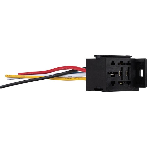 12 VDC Interlocking 5Pin Relay Socket with 12 AWG Power Wires for 80A